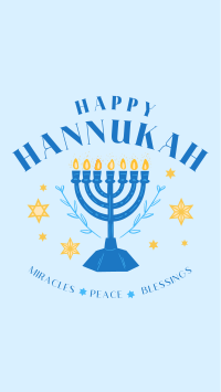 Hanukkah Menorah Greeting Instagram Story