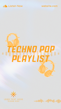 Techno Pop Music Facebook Story