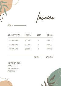 Leafy Abstract Invoice