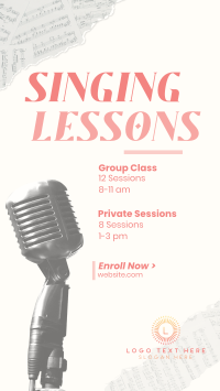 Singing Lessons Facebook Story