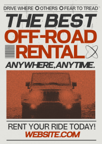 Brutalist Off-Road Rental Flyer Design