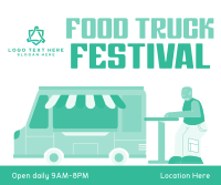 Retro Food Truck Festival Facebook Post Design