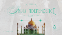 India Independence Taj Mahal Animation