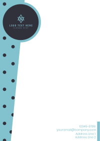 Retro Circle Letterhead Design