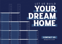 Building Dream Home Postcard Design