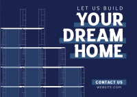 Building Dream Home Postcard
