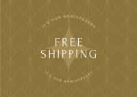 Art Deco Business Anniversary Postcard