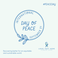 Day Of Peace Badge Instagram Post Design