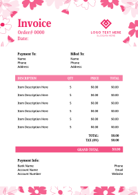 Quirky Floral Invoice