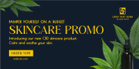 Minimalist Cannabis Skincare Twitter Post