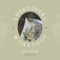 Embroidery Workshop Instagram Post