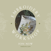 Embroidery Workshop Instagram Post Image Preview