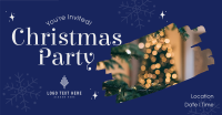 Snowy Christmas Party Facebook Ad