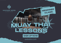 Muay Thai Lessons Postcard Image Preview