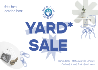 Minimalist Yard Sale Postcard