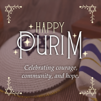 Celebrating Purim Instagram Post Design