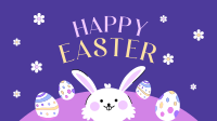 Easter Eggs & Bunny Greeting Facebook Event Cover