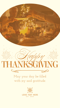 Elegant Thanksgiving Greeting TikTok Video Design