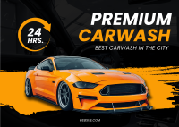 Premium Carwash Postcard Design