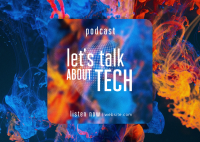 Glass Effect Tech Podcast Postcard