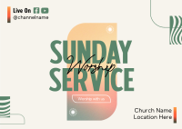 Sunday Gathering Postcard Design