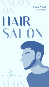 Minimalist Hair Salon Facebook Story