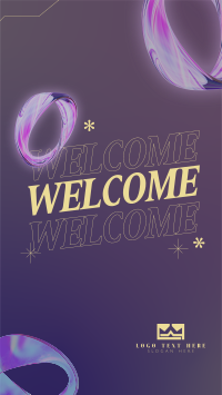 Abstract Welcome Page YouTube Short Design