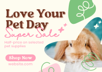 Dainty Pet Day Sale Postcard