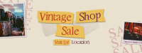 Retro Vintage Shop Sale Facebook Cover