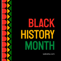 Black History Pattern Instagram Post
