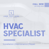 Minimalist HVAC Expert Linkedin Post Design