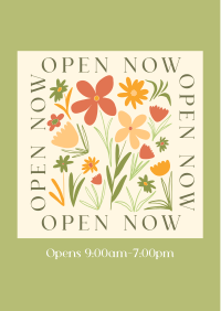 Open Flower Shop Flyer