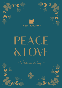 Floral Peace Day Poster