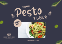 New Pasta Flavor Postcard Design