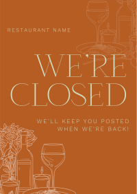 Luxurious Closed Restaurant Poster