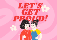 Let's Get Proud Postcard