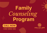 Family Counseling Postcard