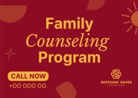 Family Counseling Postcard Image Preview