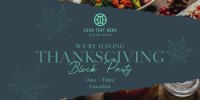 Elegant Thanksgiving Party Twitter Post