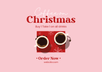 Christmas Coffee Sale Postcard