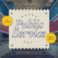 Modern Nostalgia Public Service Day Instagram Post Design