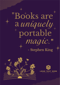 Book Magic Quote Poster