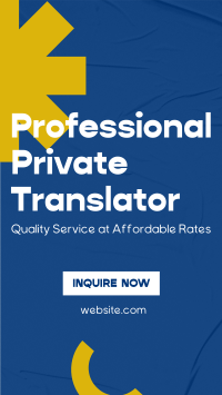 Professional Private Translator Instagram Reel