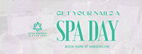 Minimalist Nail Salon Typography Facebook Cover Image Preview