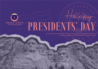 President's Day Mt. Rushmore Postcard