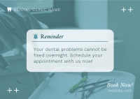 Dental Appointment Reminder Postcard