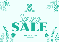 Floral Spring Sale Postcard