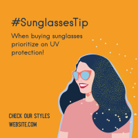 Summer Sunglasses Tip  Instagram Post