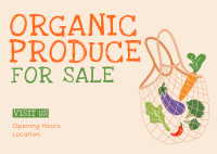 Organic Produce Postcard Design