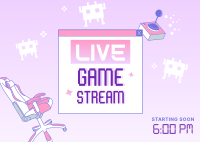 Feminine Game Stream Postcard